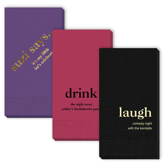 Design your Own Big Word Guest Towels